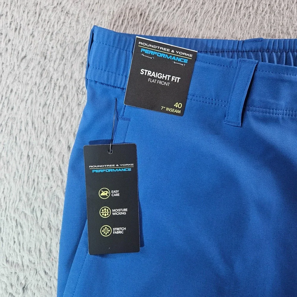 NWT Roundtree & Yorke Performance Shorts Men 40 x 7